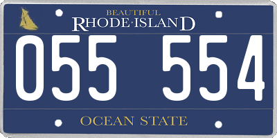 RI license plate 055554