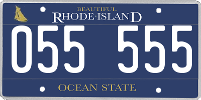 RI license plate 055555