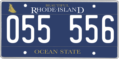 RI license plate 055556