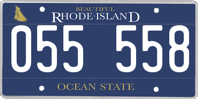RI license plate 055558