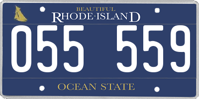 RI license plate 055559