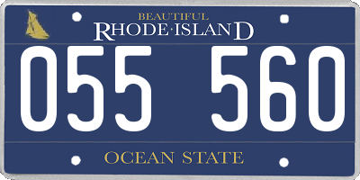 RI license plate 055560