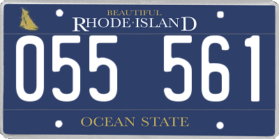 RI license plate 055561