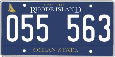 RI license plate 055563