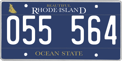 RI license plate 055564