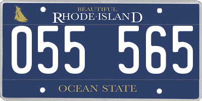 RI license plate 055565