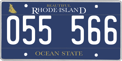 RI license plate 055566