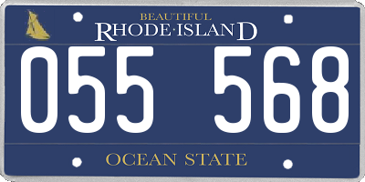 RI license plate 055568