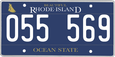 RI license plate 055569