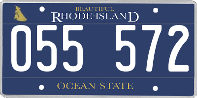RI license plate 055572