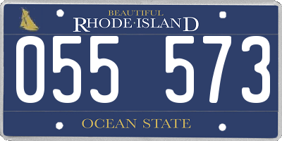 RI license plate 055573
