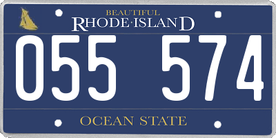 RI license plate 055574