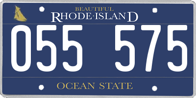 RI license plate 055575
