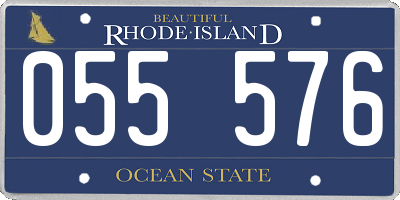 RI license plate 055576