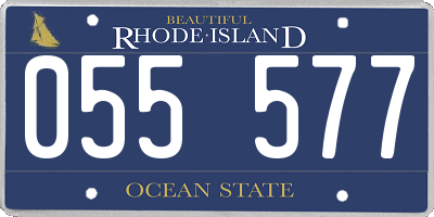 RI license plate 055577