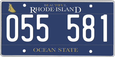 RI license plate 055581
