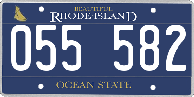 RI license plate 055582