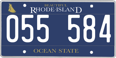 RI license plate 055584