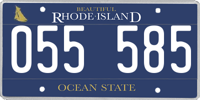 RI license plate 055585