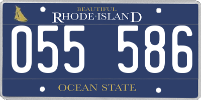 RI license plate 055586
