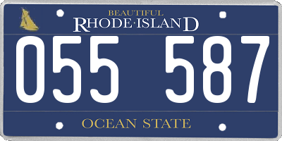 RI license plate 055587
