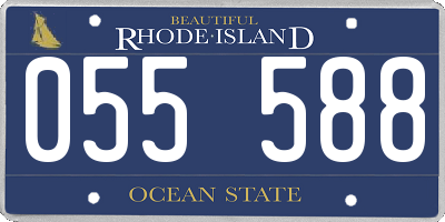 RI license plate 055588
