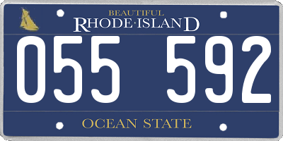 RI license plate 055592