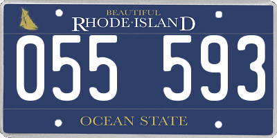 RI license plate 055593