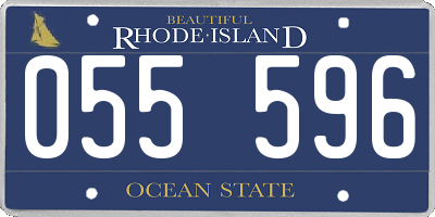 RI license plate 055596