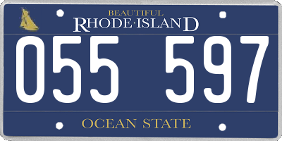 RI license plate 055597