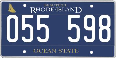RI license plate 055598