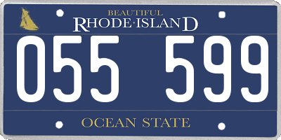 RI license plate 055599
