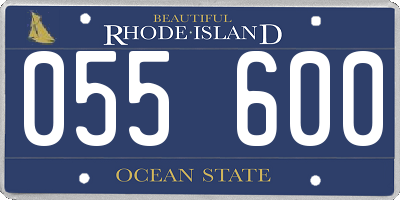 RI license plate 055600
