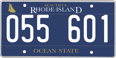 RI license plate 055601