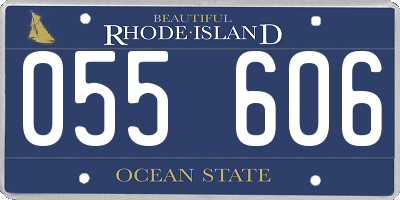 RI license plate 055606