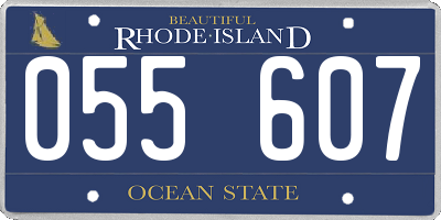 RI license plate 055607