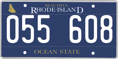 RI license plate 055608