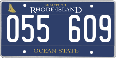 RI license plate 055609