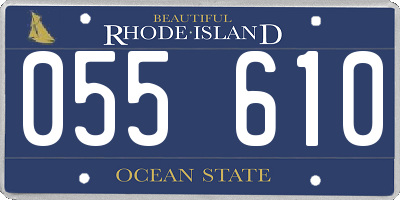 RI license plate 055610