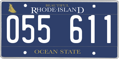 RI license plate 055611