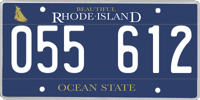 RI license plate 055612
