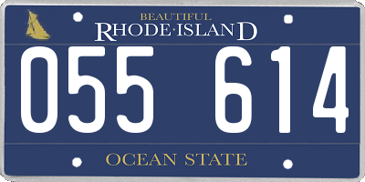 RI license plate 055614