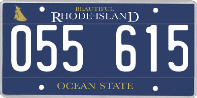 RI license plate 055615