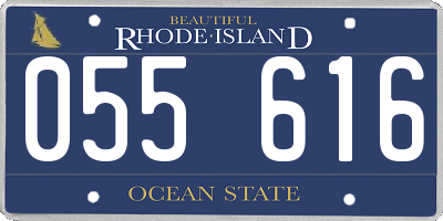 RI license plate 055616