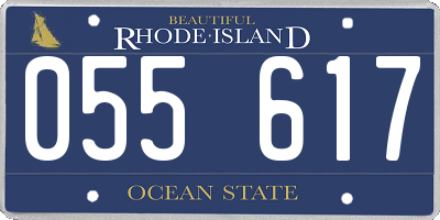 RI license plate 055617