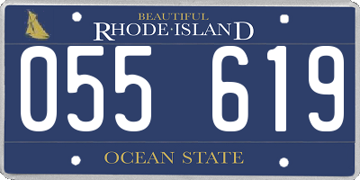 RI license plate 055619