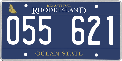 RI license plate 055621