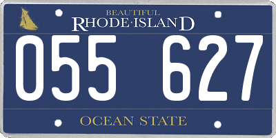 RI license plate 055627