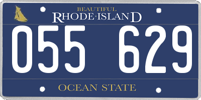 RI license plate 055629