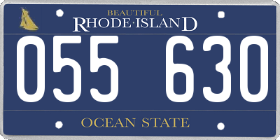 RI license plate 055630